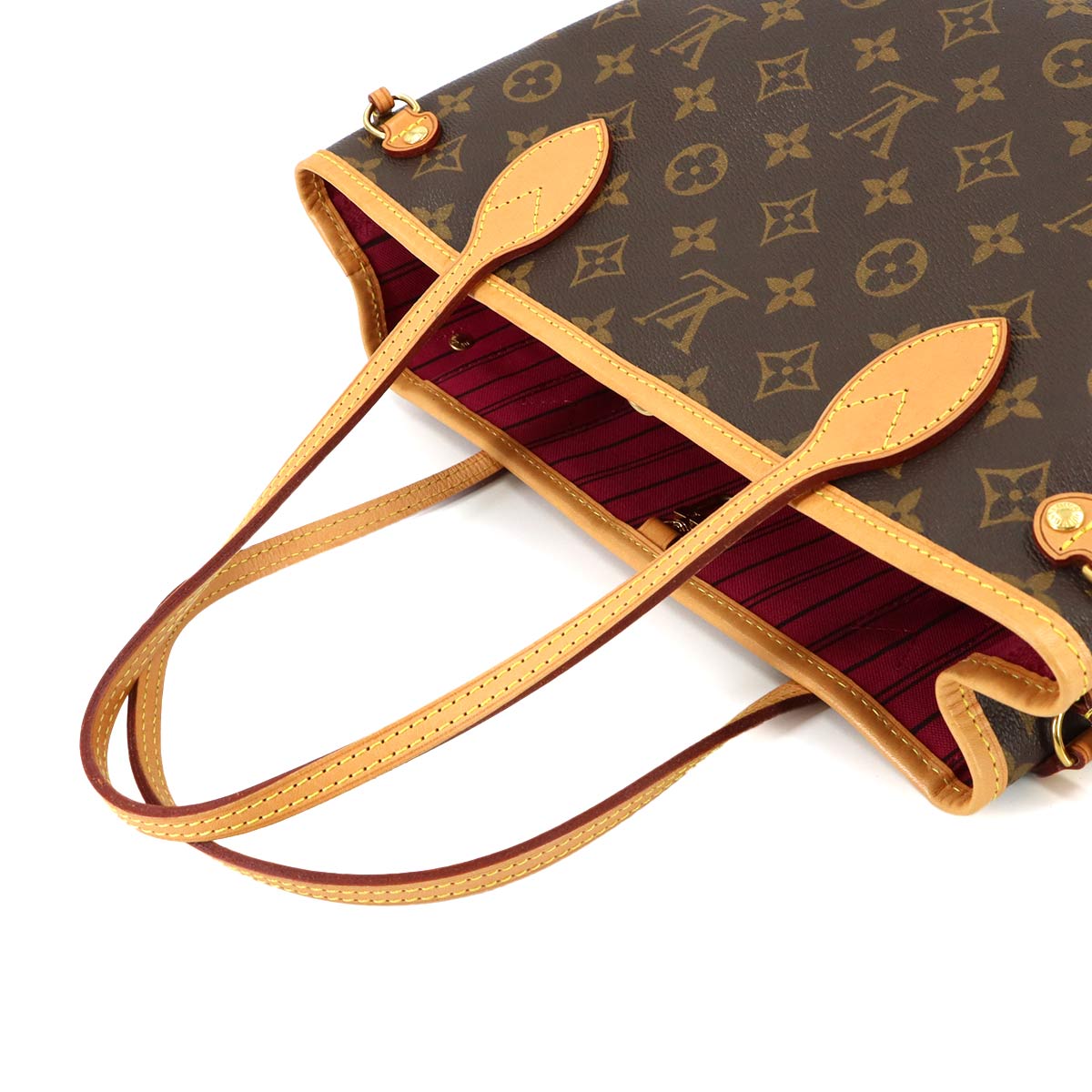 Monogram Neverfull PM Tote Bag Brown Fuchsia M41001