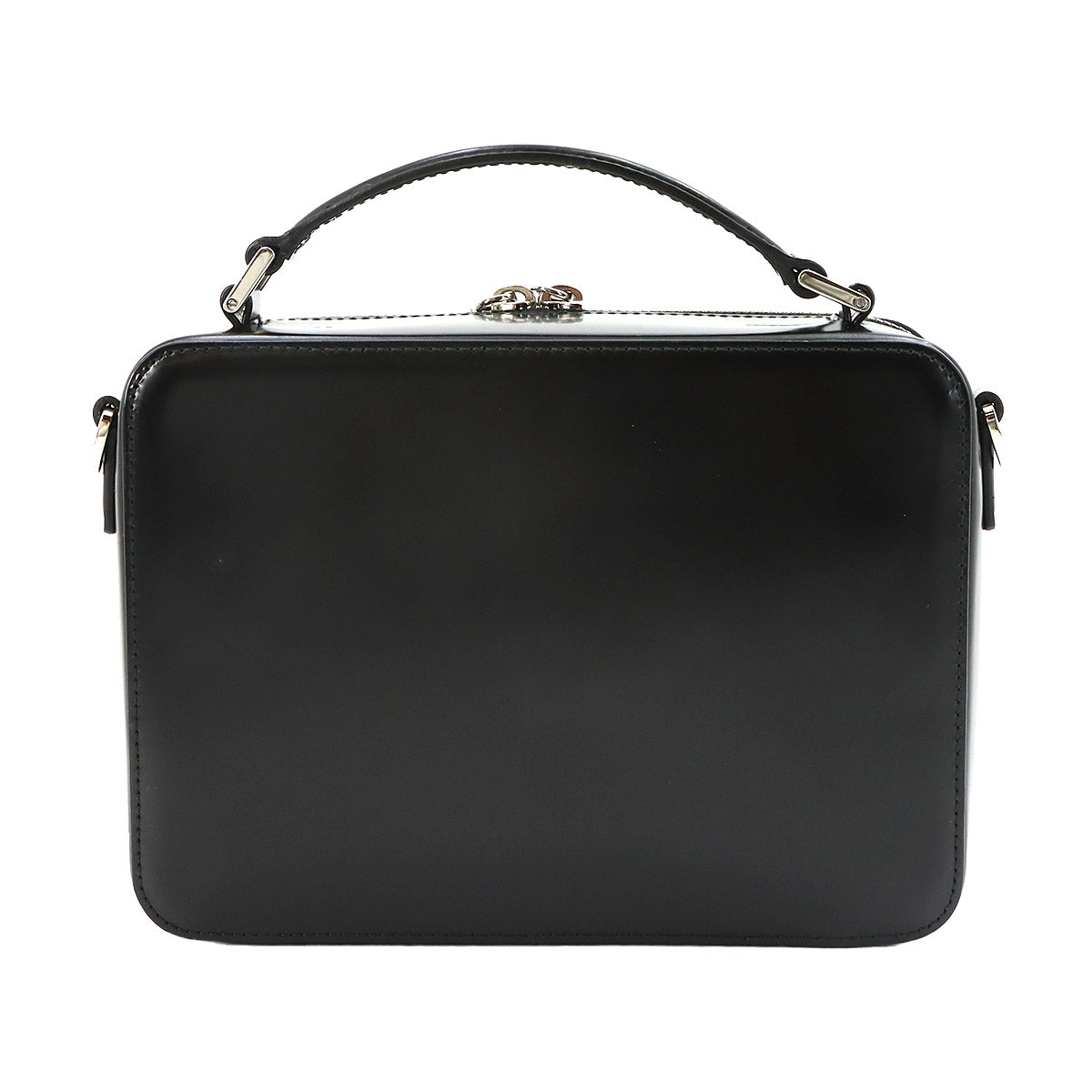 Brique 2way Hand Shoulder Bag Leather Nero Black 2VH069 Purse
