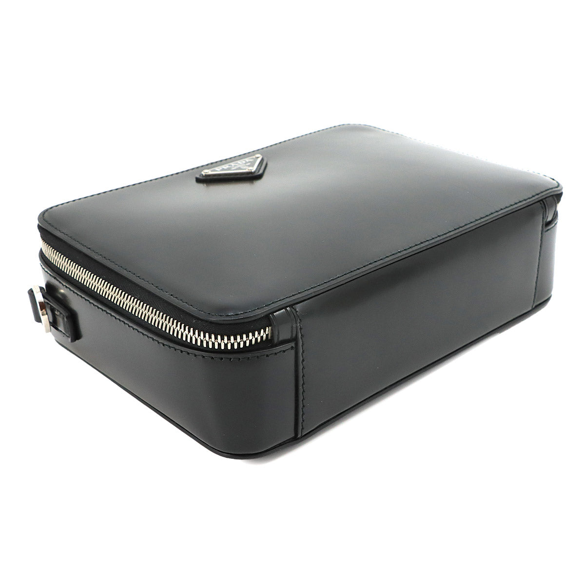 Brique 2way Hand Shoulder Bag Leather Nero Black 2VH069 Purse