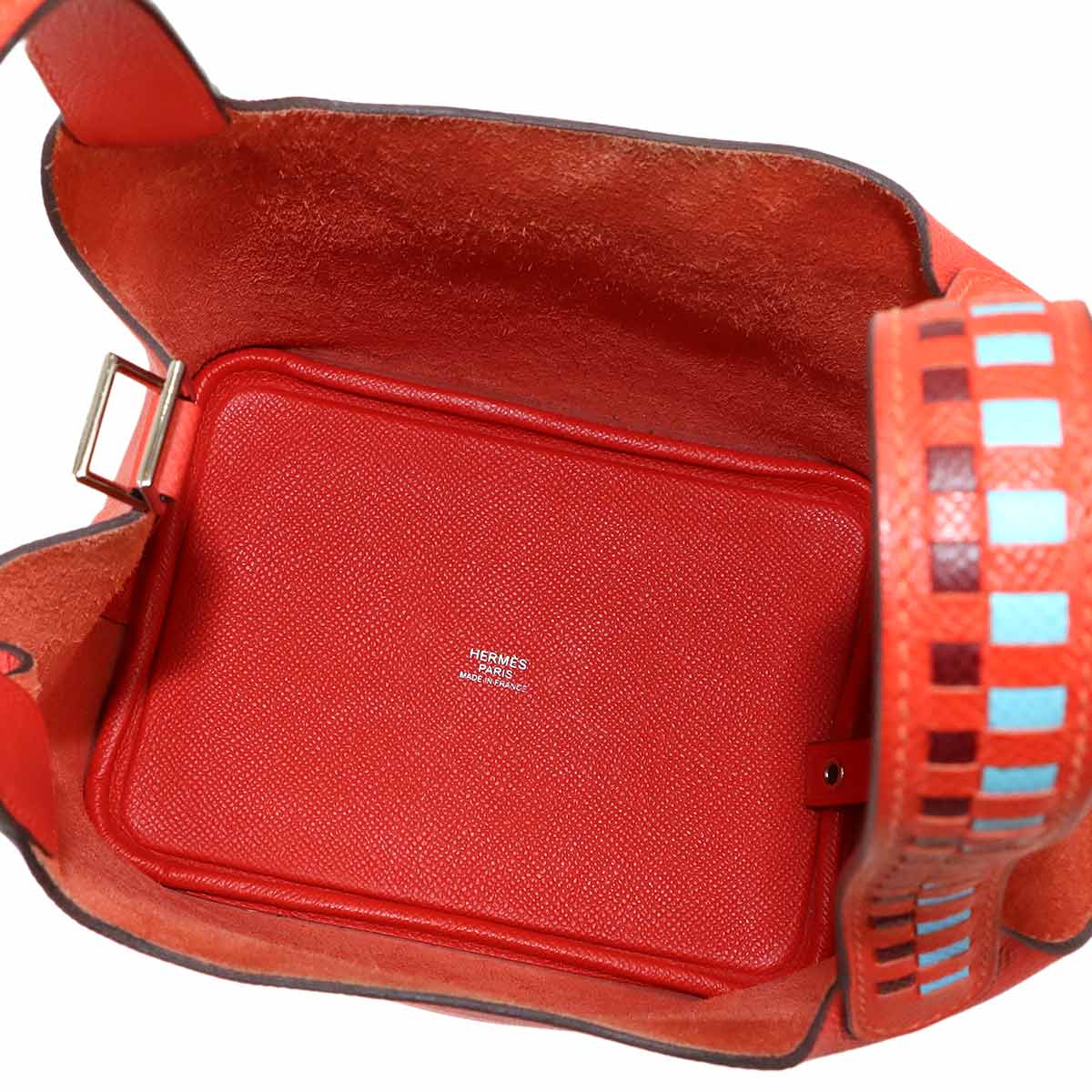 Picotin Lock PM Tressage Hand Bag Epsom Rouge de Coeur