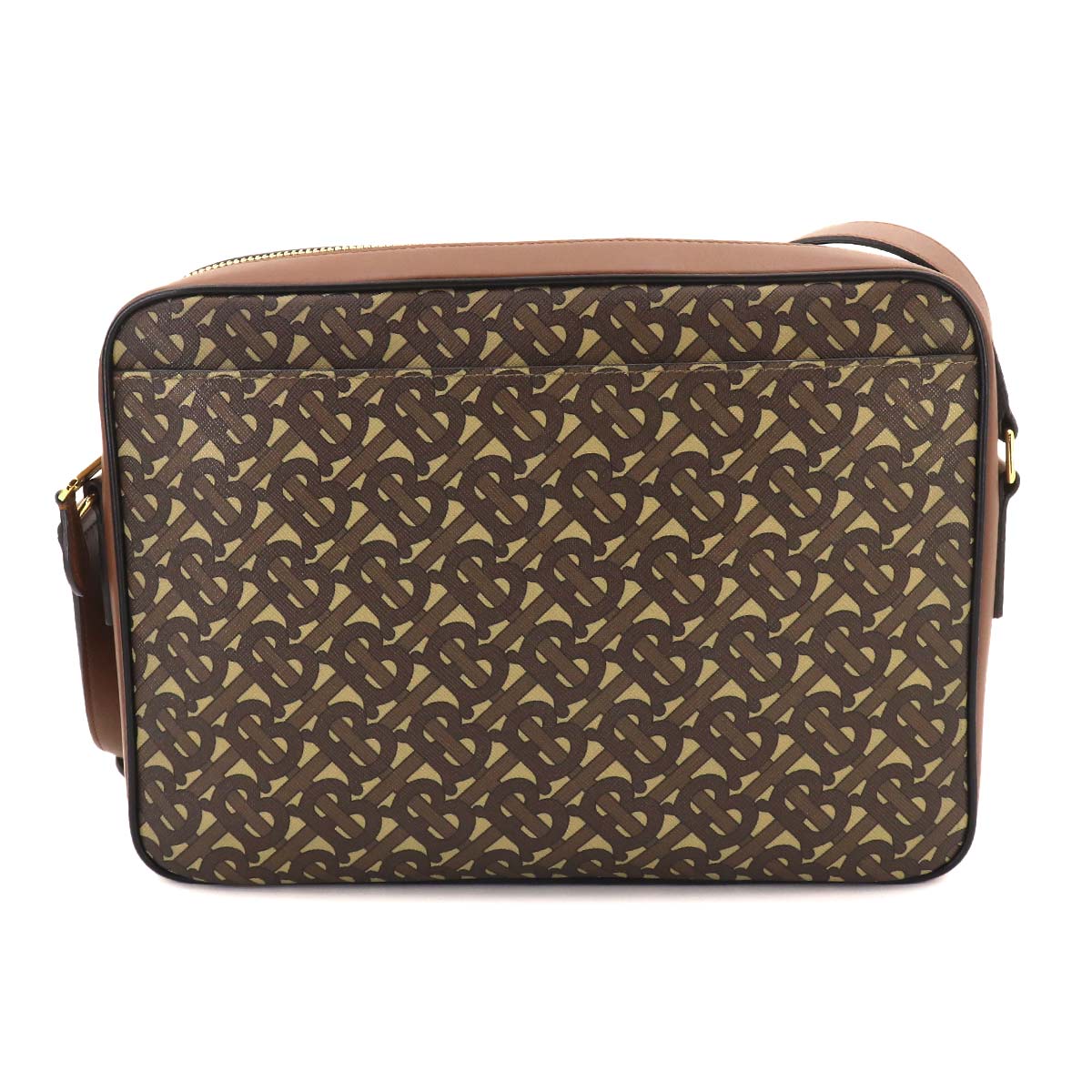 TB Monogram Shoulder Bag PVC Leather Brown 8022188