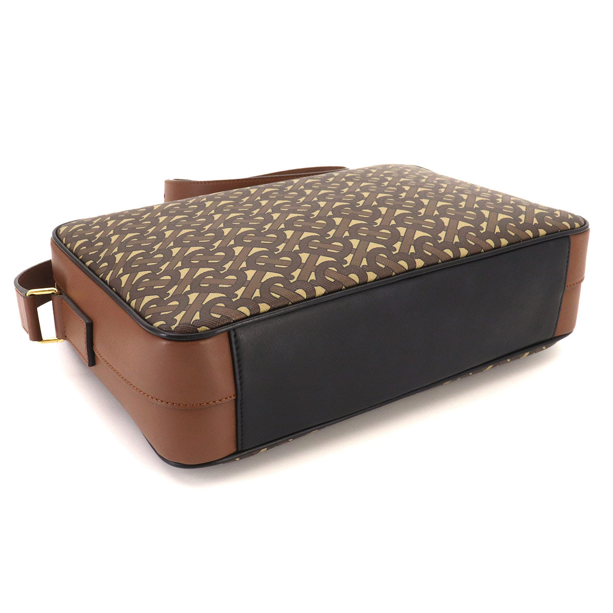 TB Monogram Shoulder Bag PVC Leather Brown 8022188
