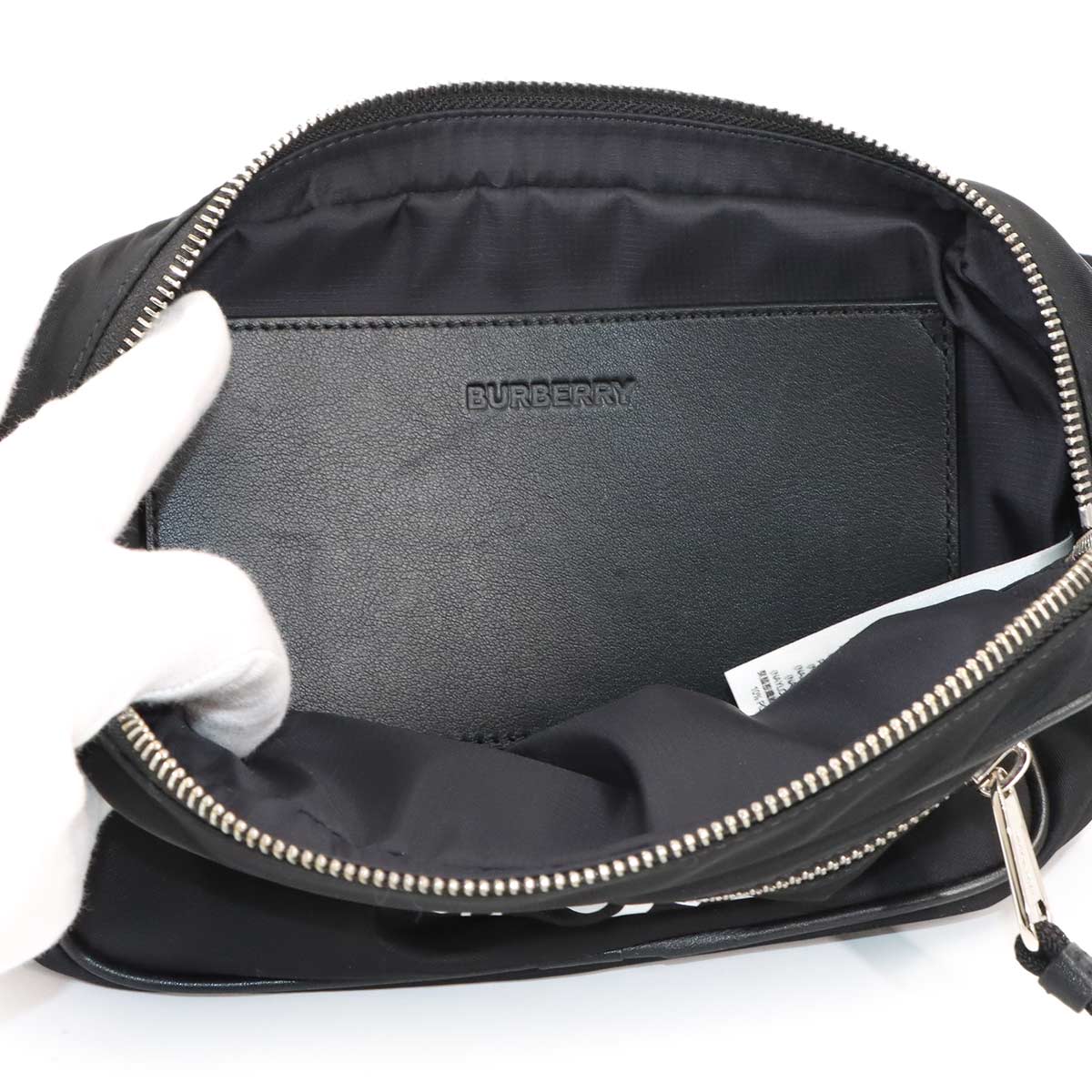Crossbody Bag Nylon Leather Black 8021089 Purse