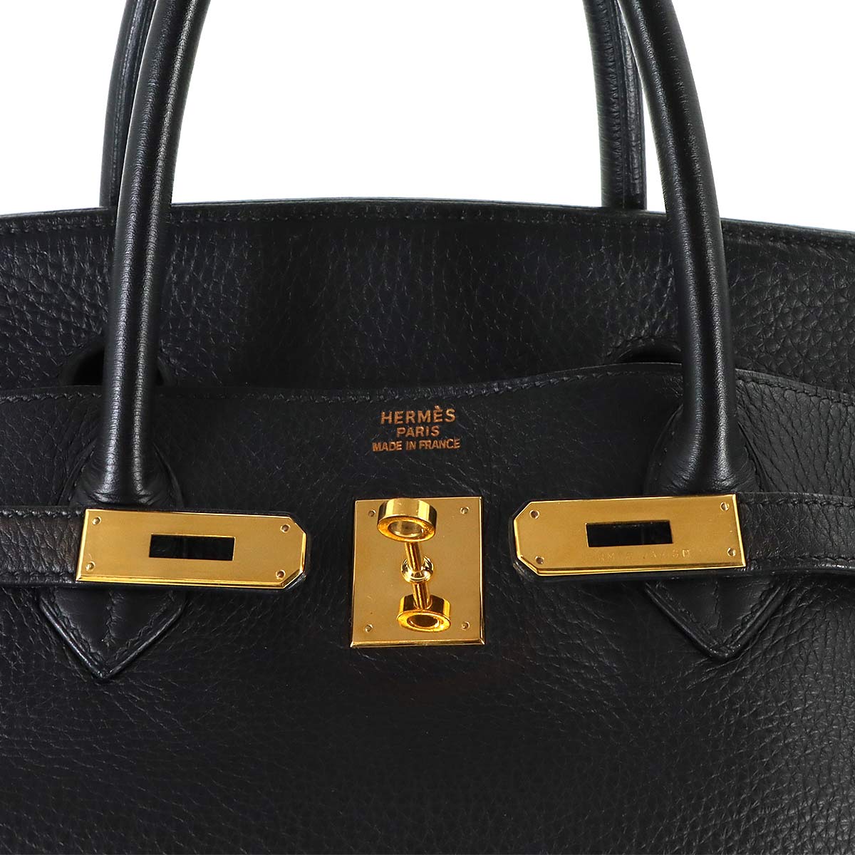 Birkin 40 Hand Bag Taurillon Clemence Black Vintage Purse