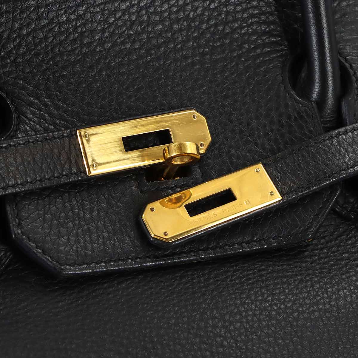 Birkin 40 Hand Bag Taurillon Clemence Black Vintage Purse
