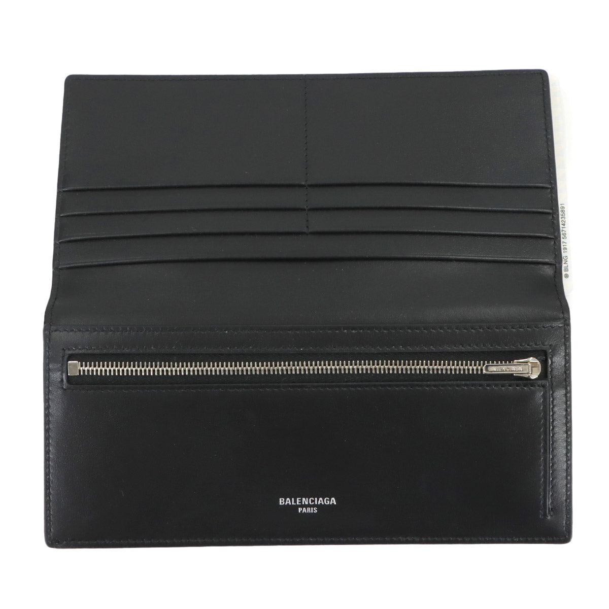 Passport Long Wallet 1Ticket Leather Black 787774