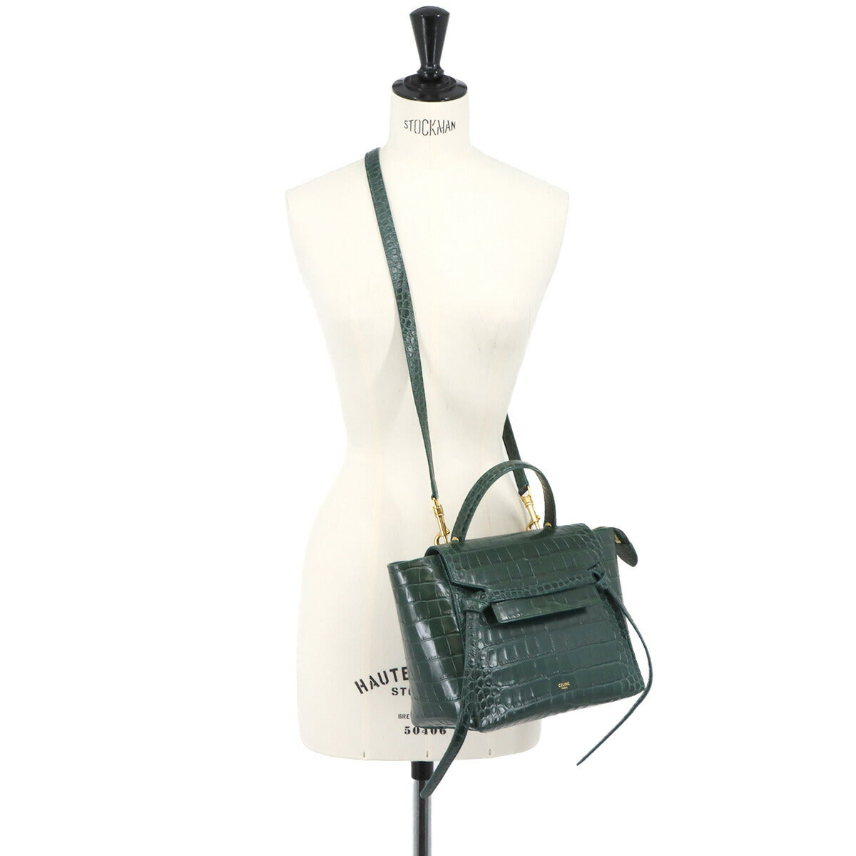 Belt Bag Micro Hand Shoulder Bag Leather Dark green 189153