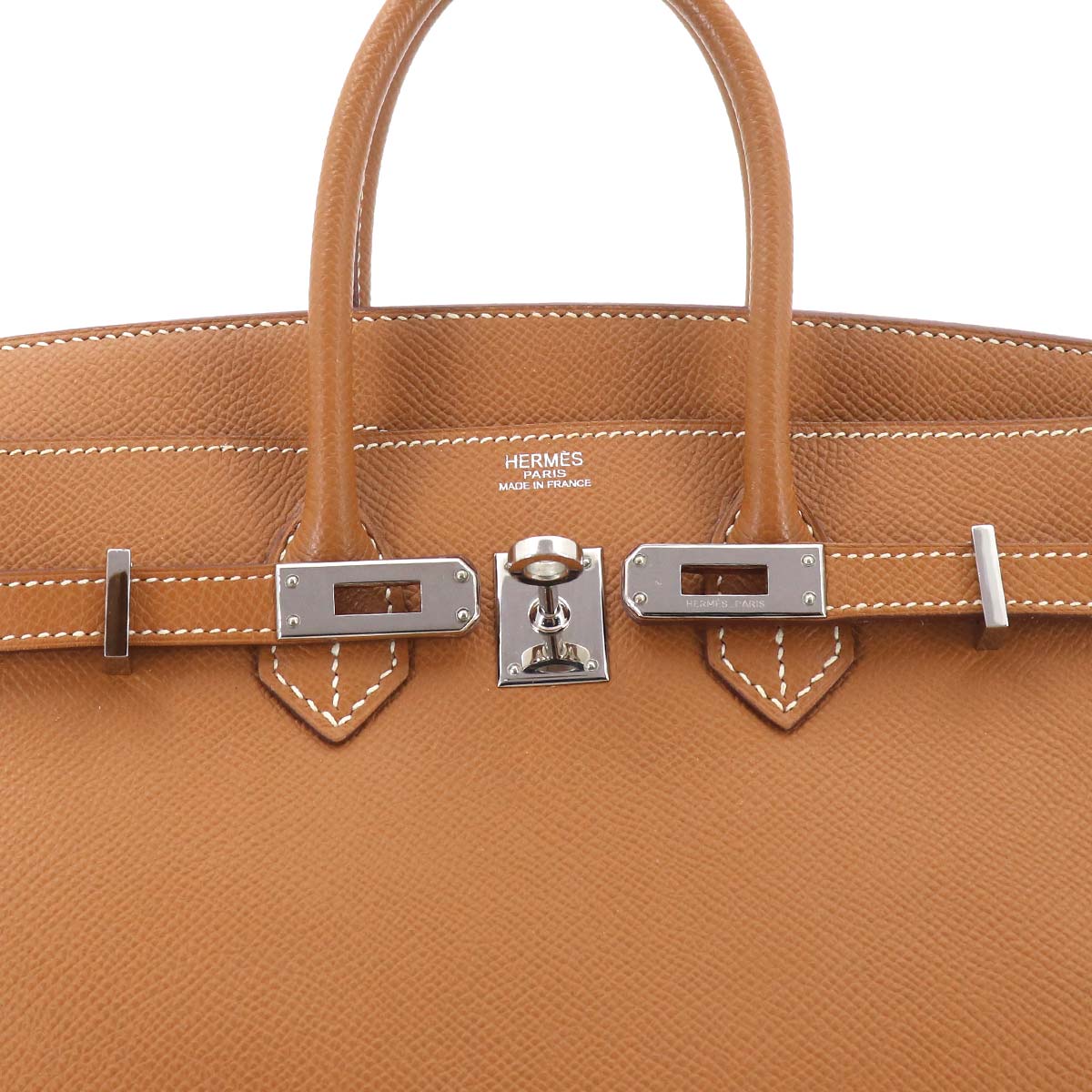 Birkin 25 Epsom Gold Hand Bag Brown Purse