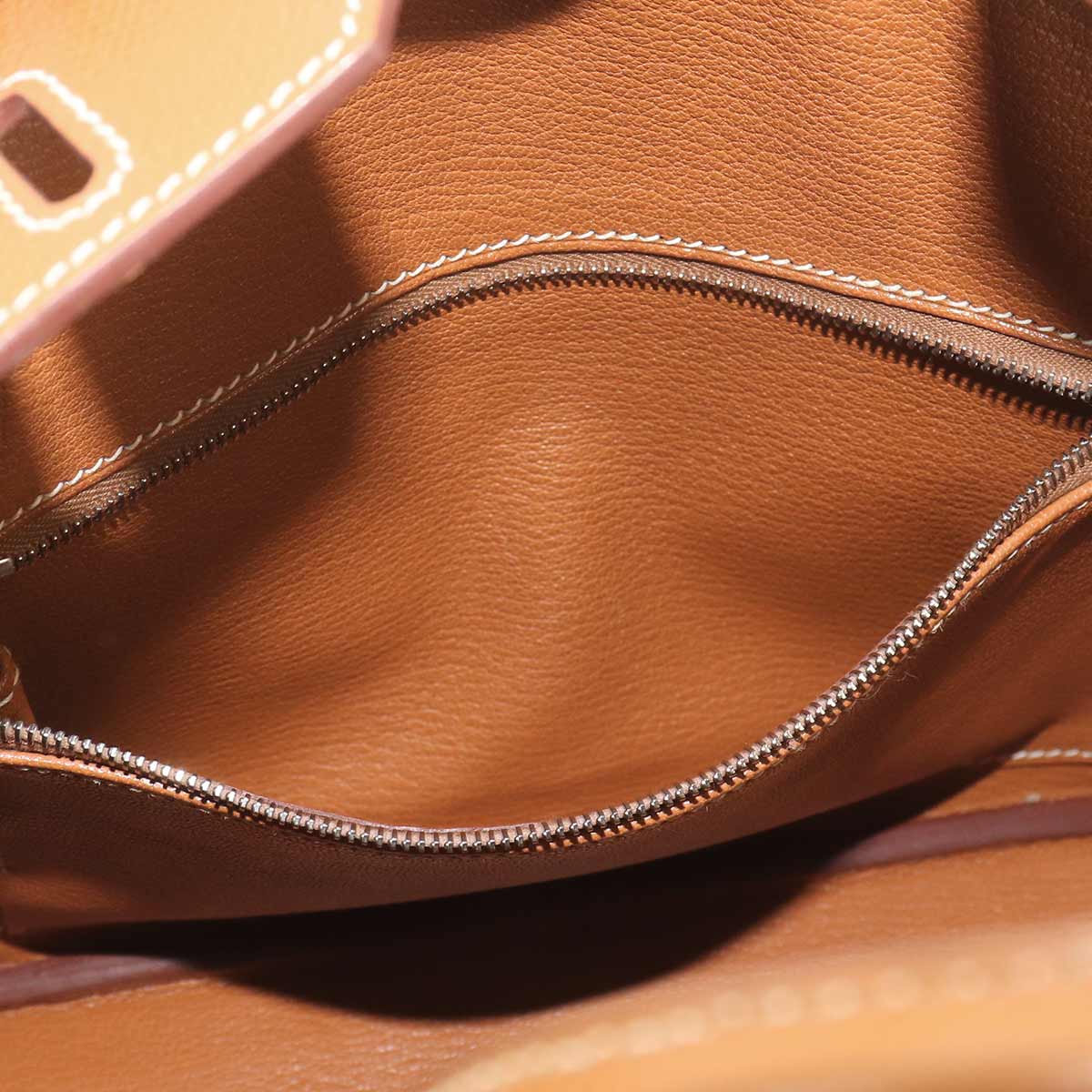 Birkin 25 Epsom Gold Hand Bag Brown Purse