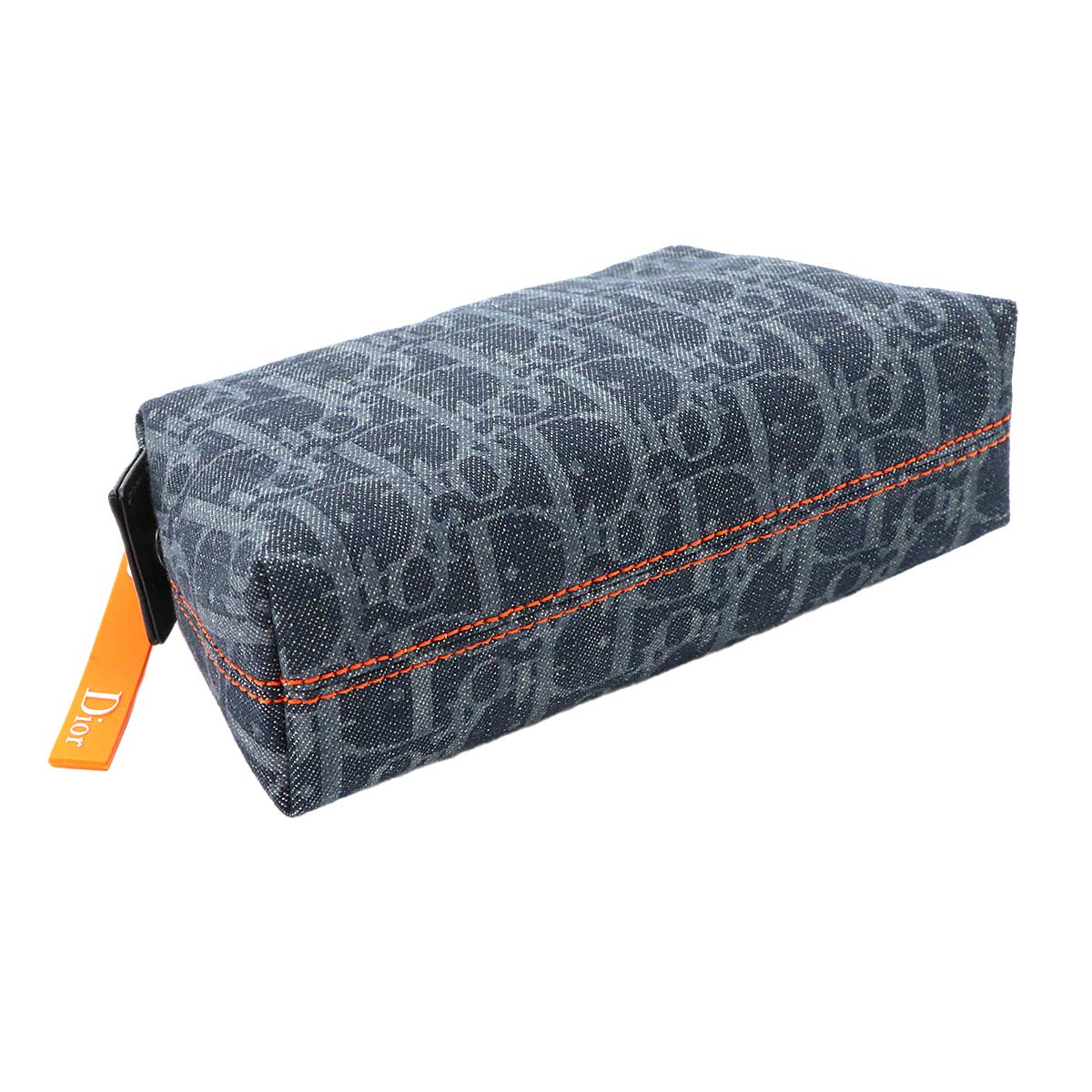 Flight Trotter Pouch Denim Leather Navy Purse