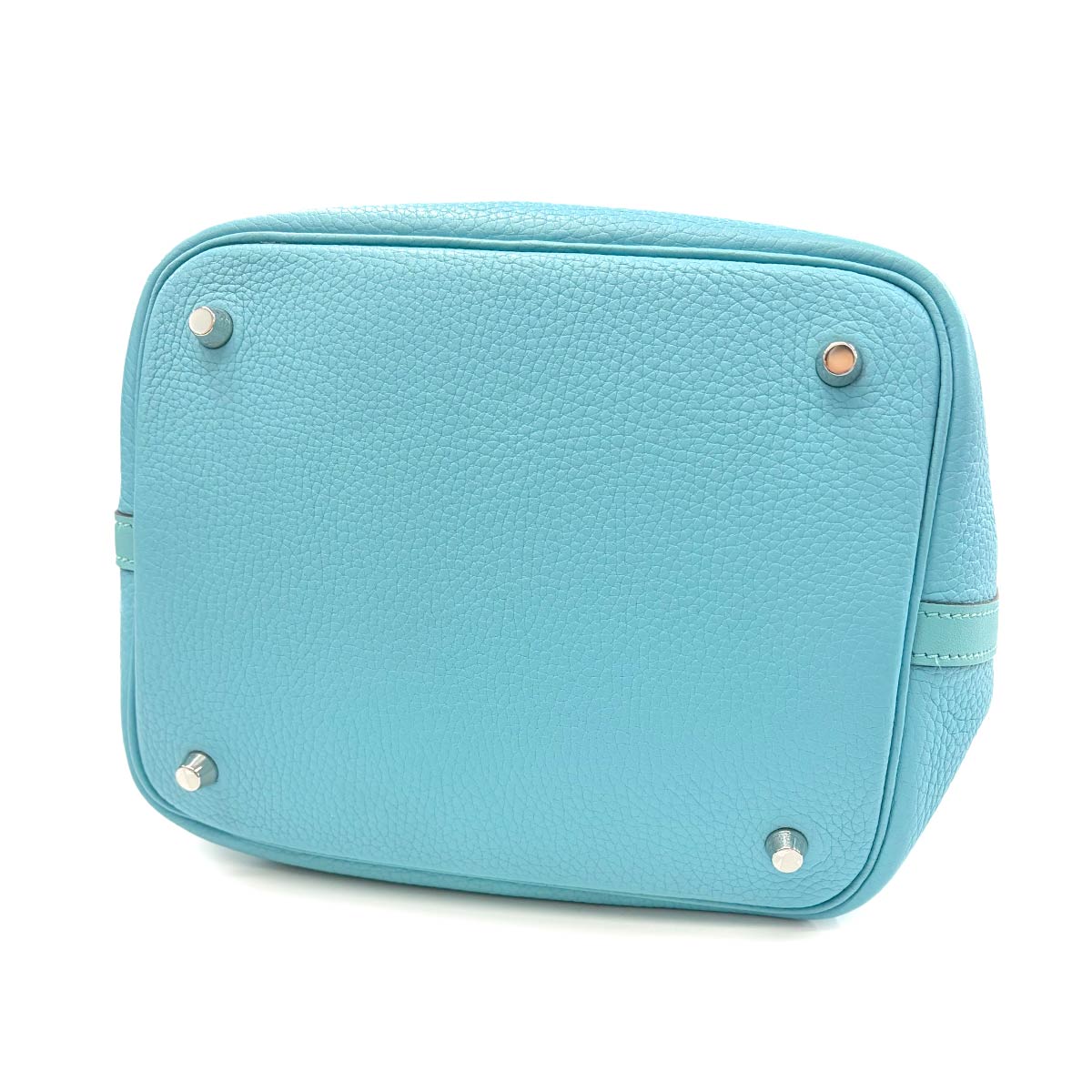 Picotin Lock Touch MM Hand Bag Taurillon Clemence Swift Blue