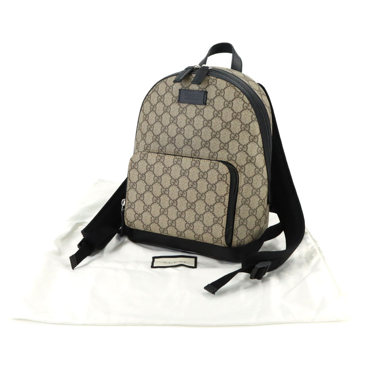 GG Supreme Small Backpack Leather Beige Black 429020 Purse
