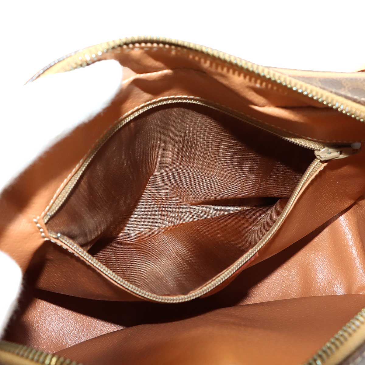 Macadam Shoulder Bag Leather PVC Brown Vintage Purse