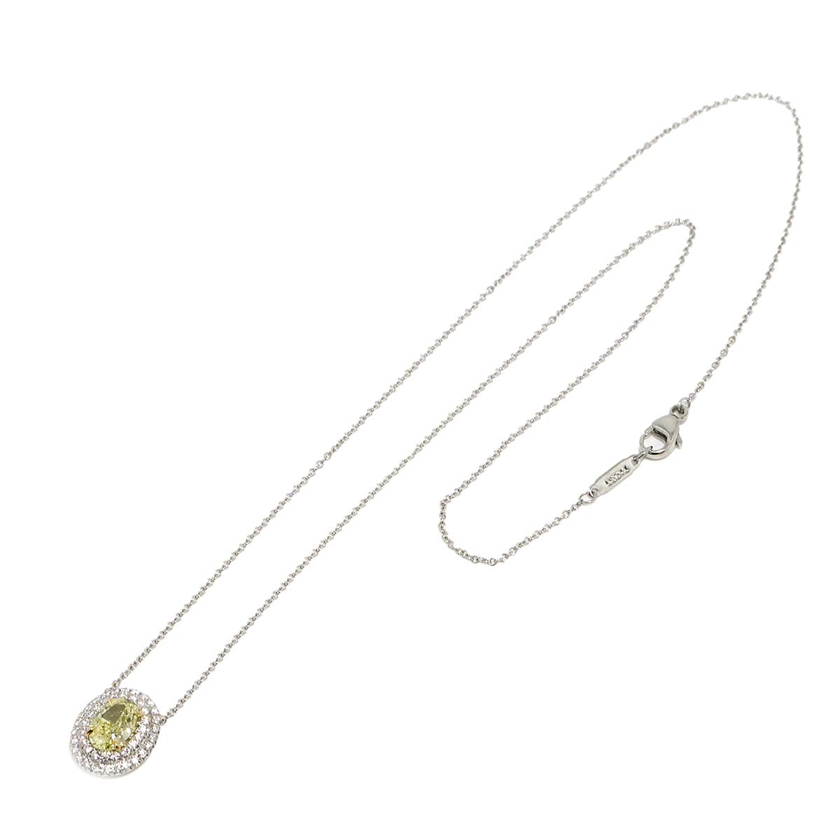 Soleste Diamond 1.05ct FY/IF Necklace Pt 18K YG 750