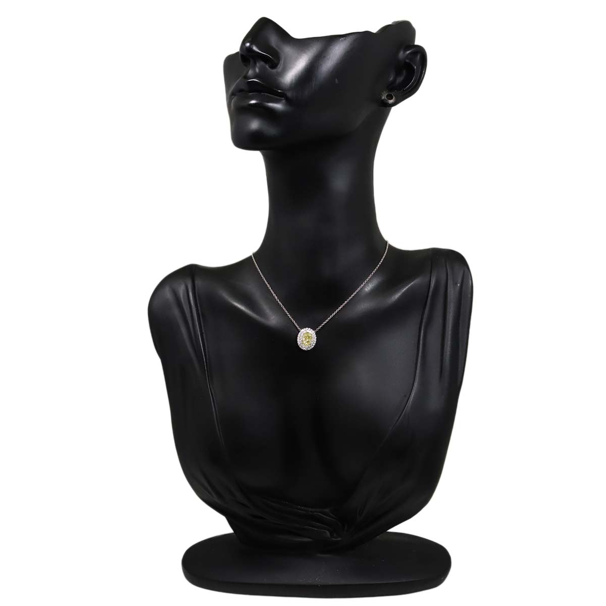 Soleste Diamond 1.05ct FY/IF Necklace Pt 18K YG 750