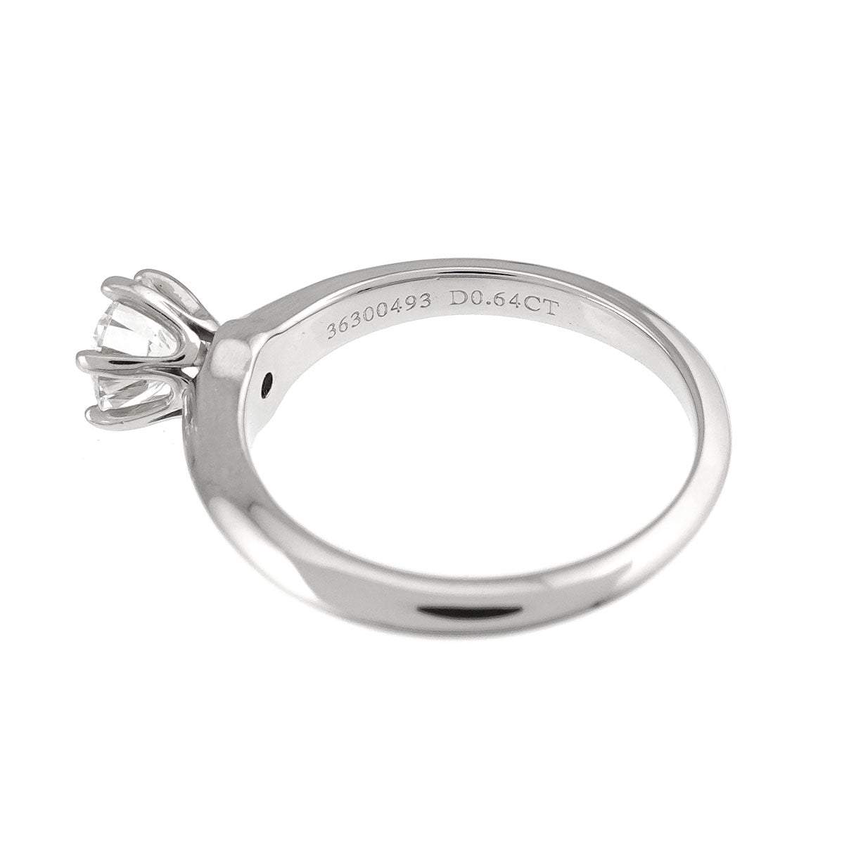 Diamond 0.64ct G/VS1/3EX Ring Platinum Size5.25(US)
