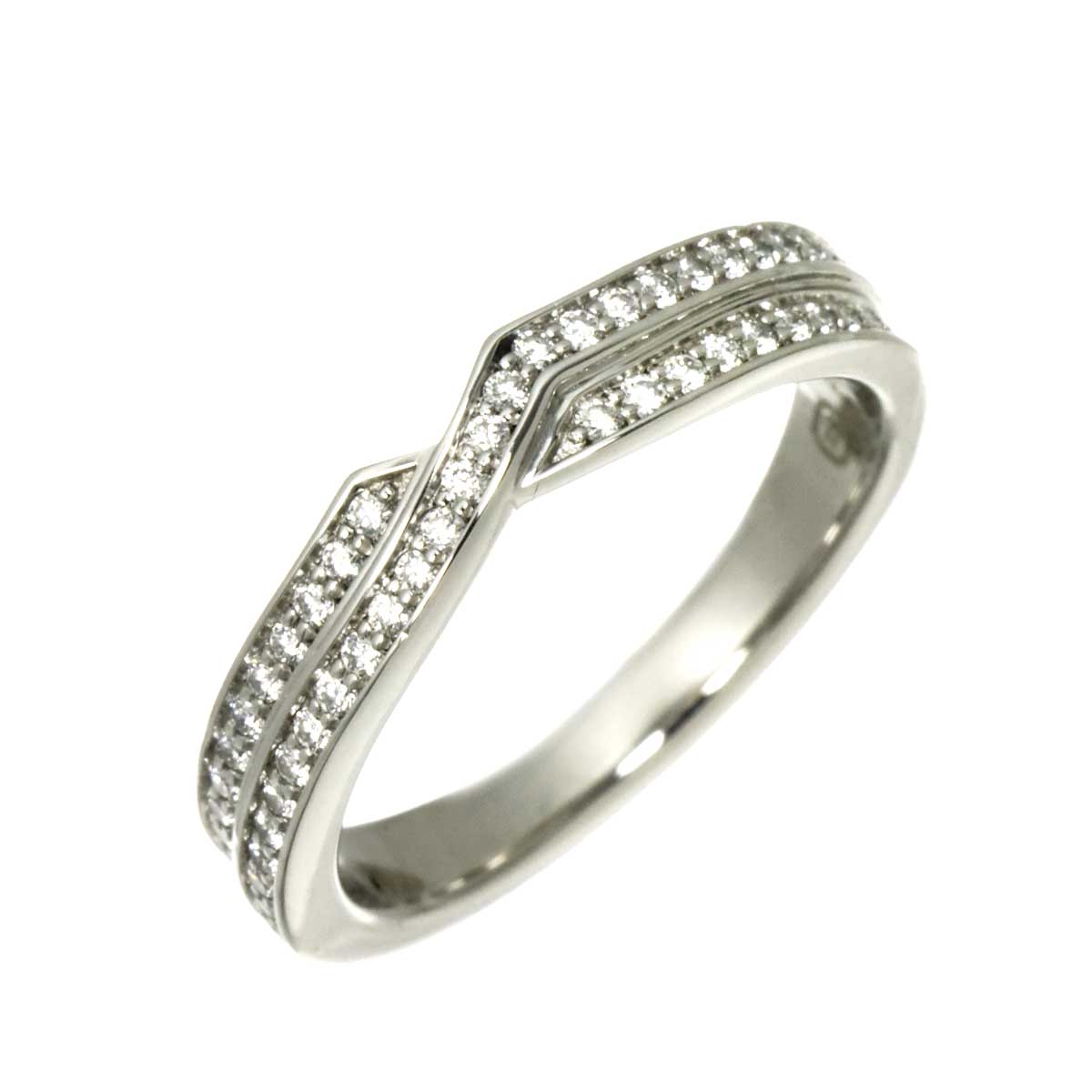 Diamond Ring Pt Platinum size4.5-4.75(US)