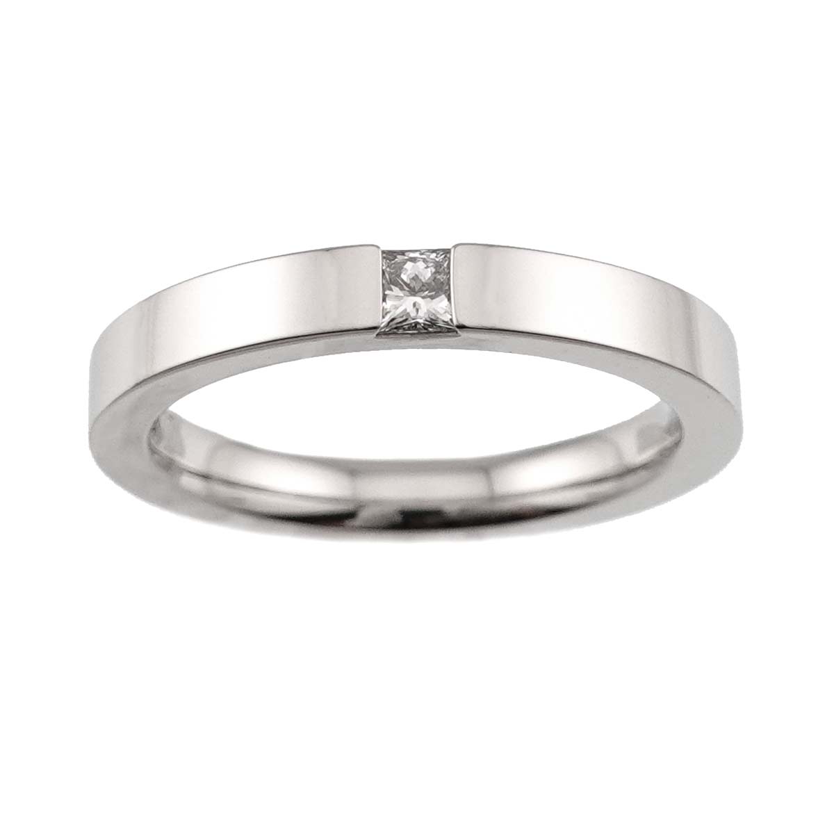 Princess cut Diamond Ring Pt Platinum size4.75-5(US)