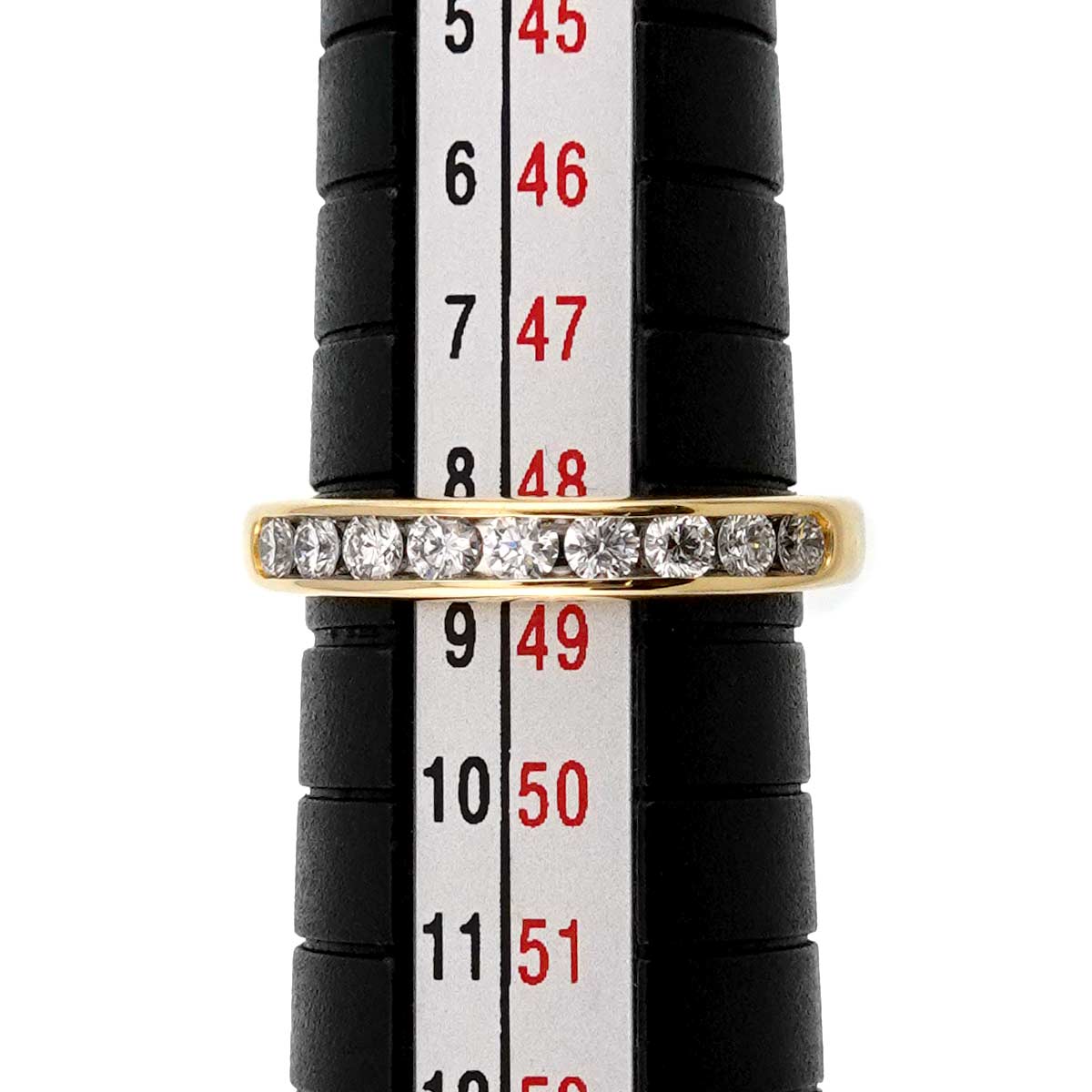 Half Diamond Ring 18K YG 750 size4.5-4.75(US)