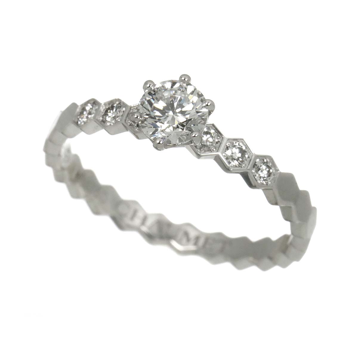 BEEMYLOVE Diamond 0.33ct D/VS2/3EX Ring 18K WG 750 4.75-5(US)