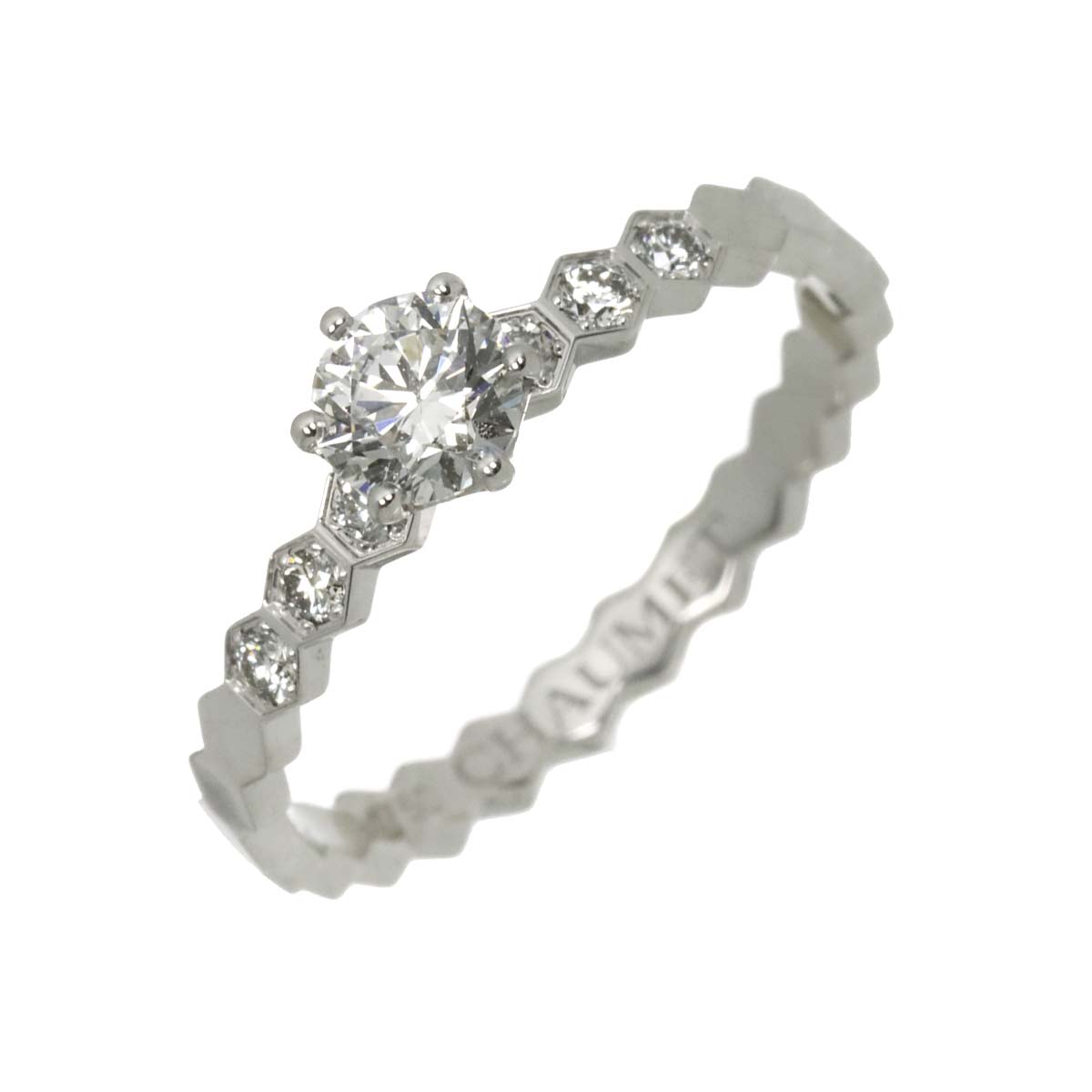 BEEMYLOVE Diamond 0.33ct D/VS2/3EX Ring 18K WG 750 4.75-5(US)