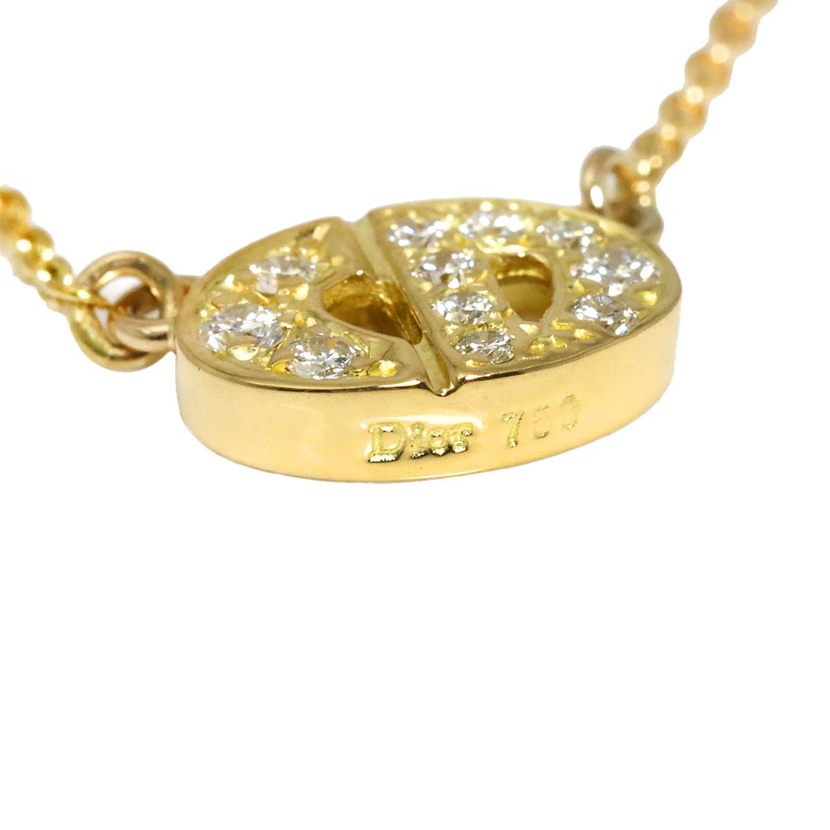 Diamond Necklace 18K Yellow Gold 750