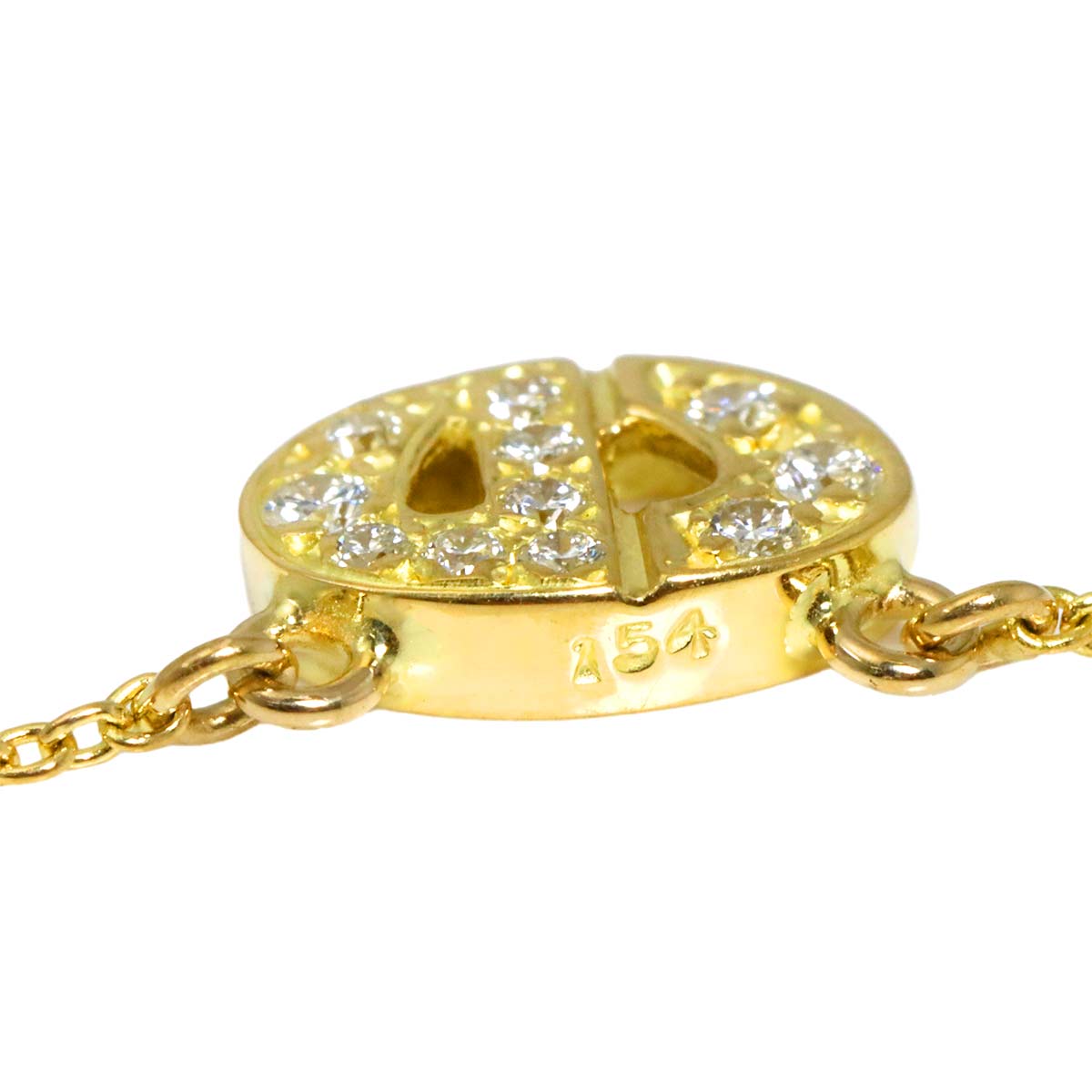 Diamond Necklace 18K Yellow Gold 750