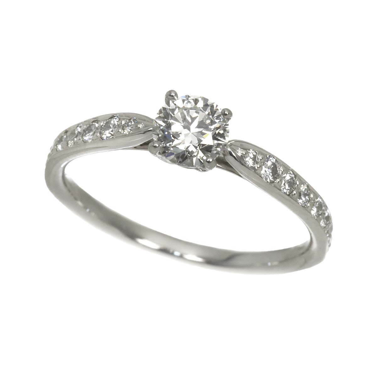Harmony Diamond 0.40ct H/VVS2/3EX Ring Pt Size5-5.25(US)