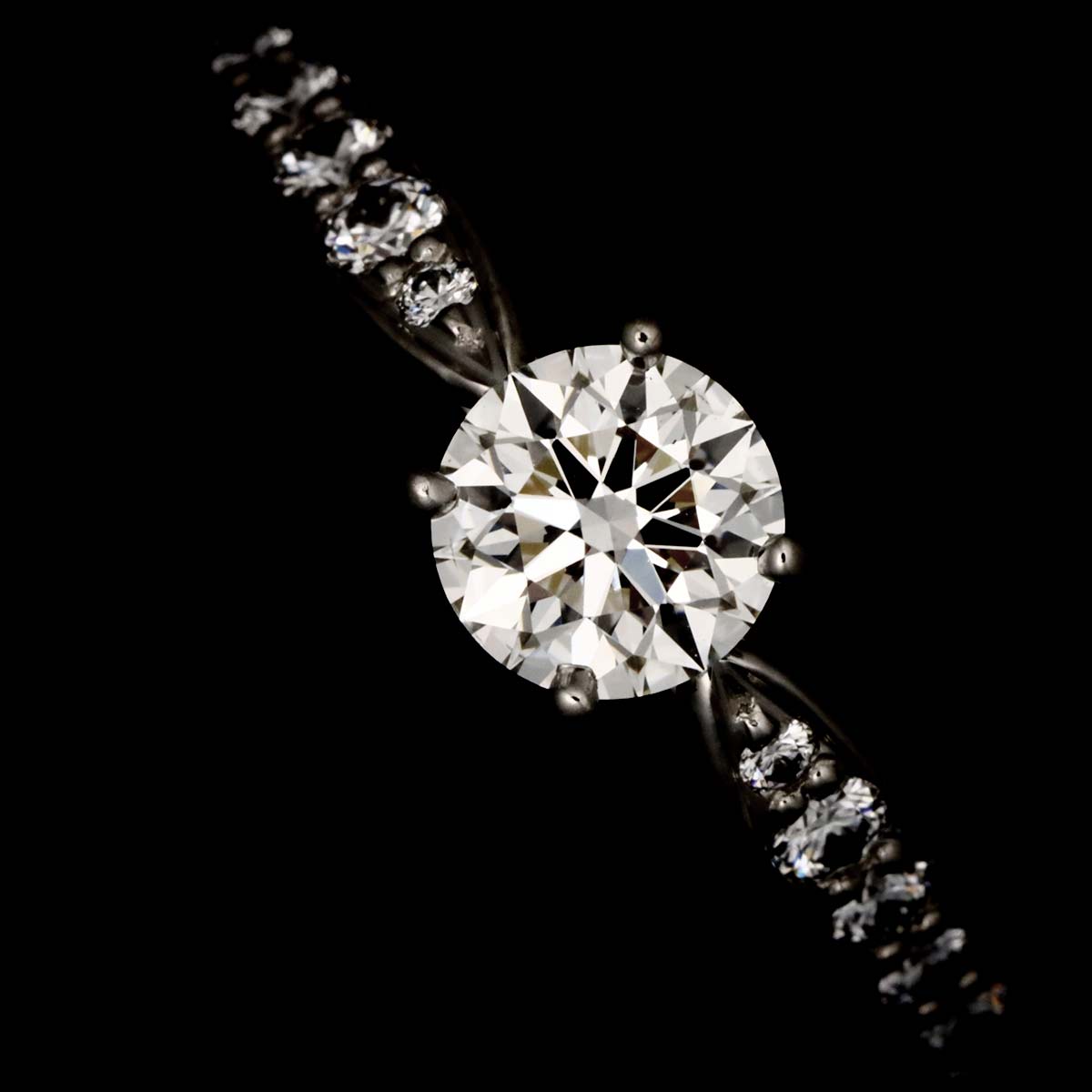 Harmony Diamond 0.40ct H/VVS2/3EX Ring Pt Size5-5.25(US)