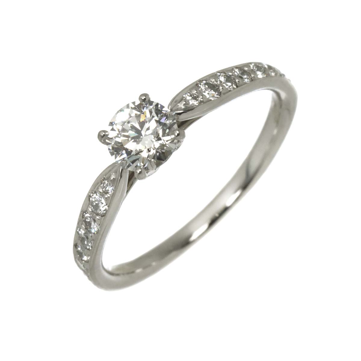 Harmony Diamond 0.40ct H/VVS2/3EX Ring Pt Size5-5.25(US)