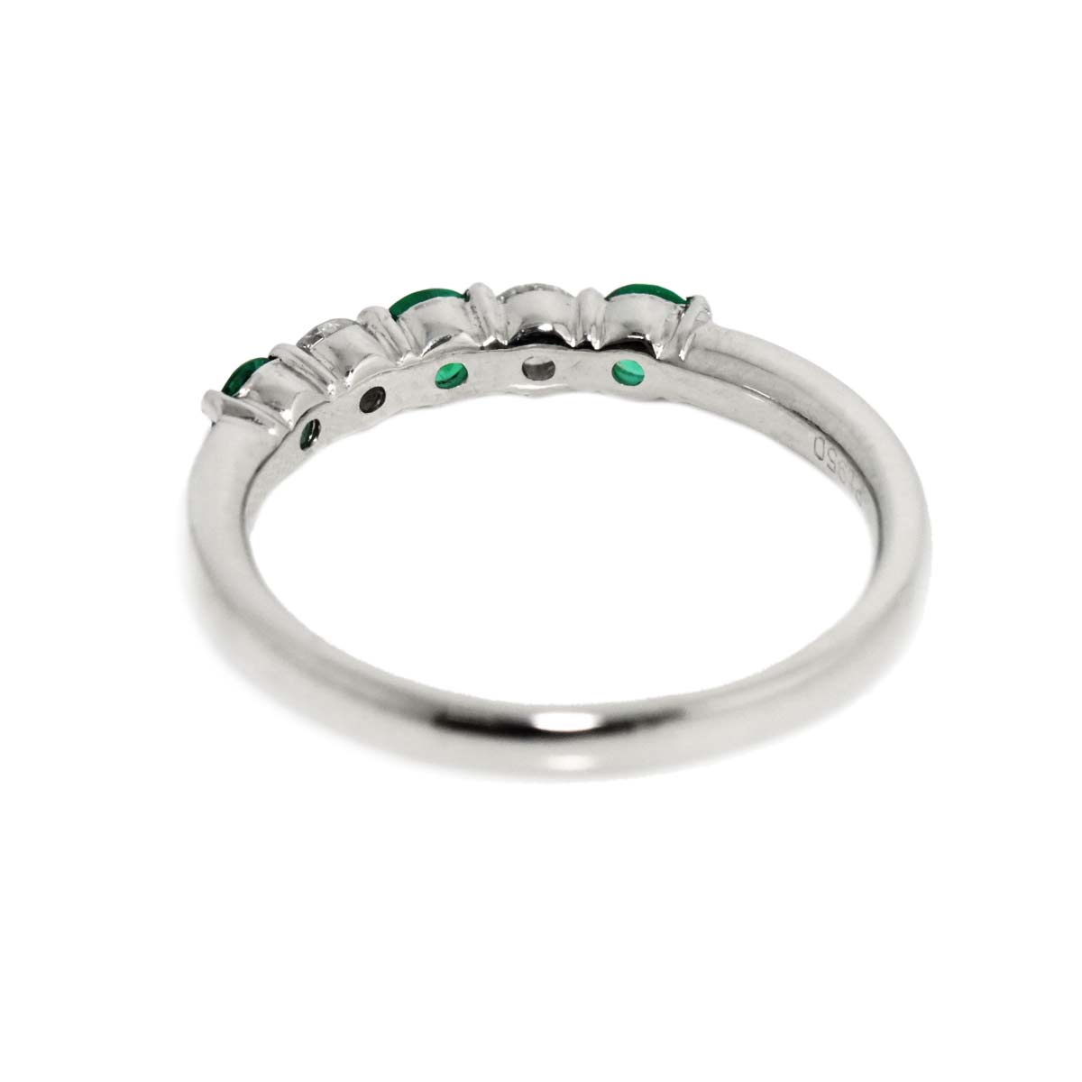 Emerald 0.24ct Diamond 0.16ct Ring Pt Platinum size5-5.25(US)