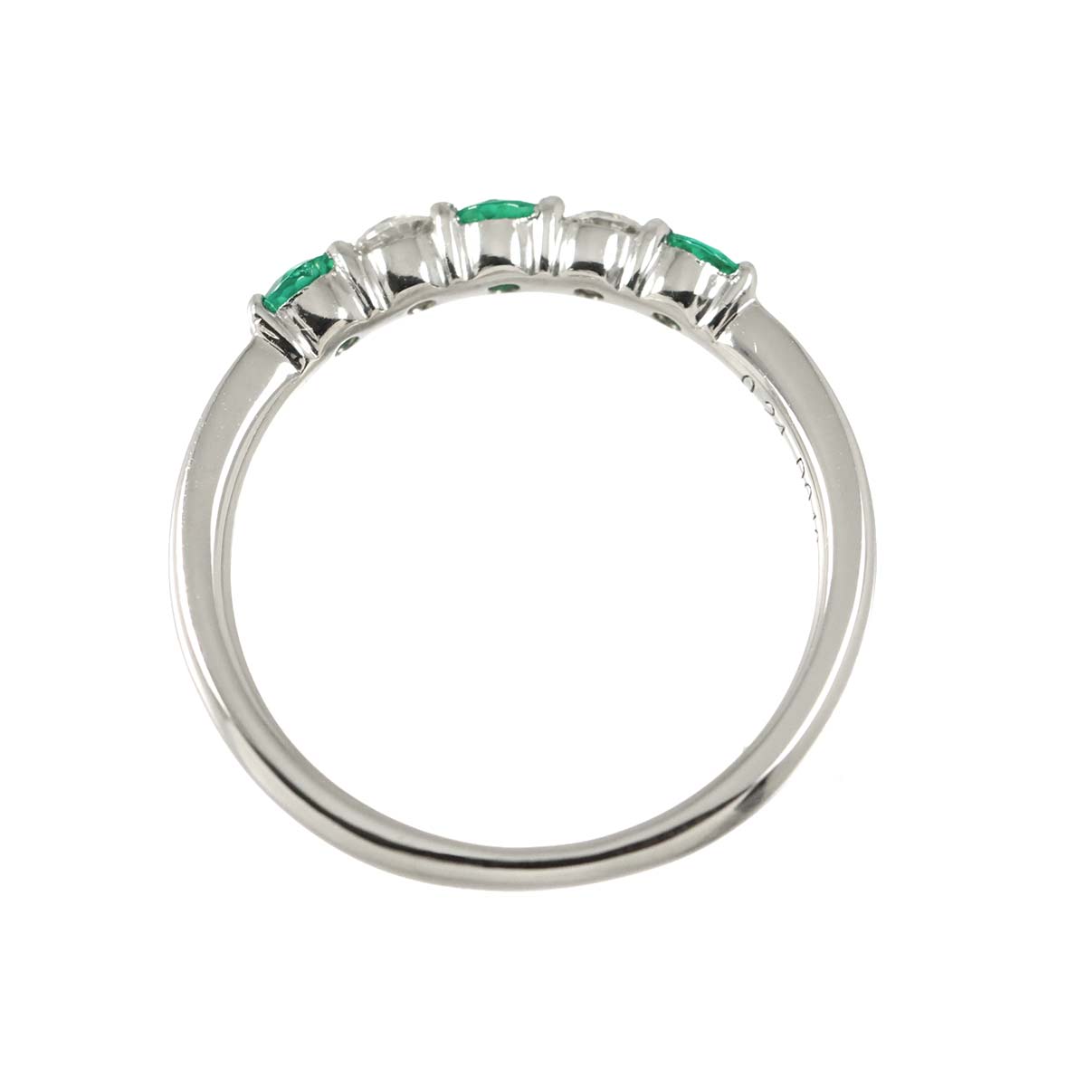 Emerald 0.24ct Diamond 0.16ct Ring Pt Platinum size5-5.25(US)