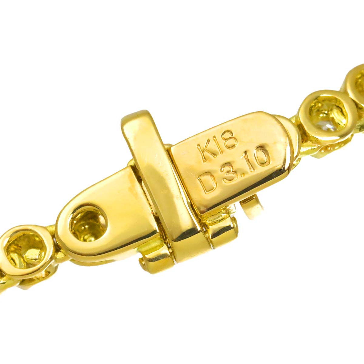 Diamond 3.10ct Necklace 18K YG Yellow Gold 750