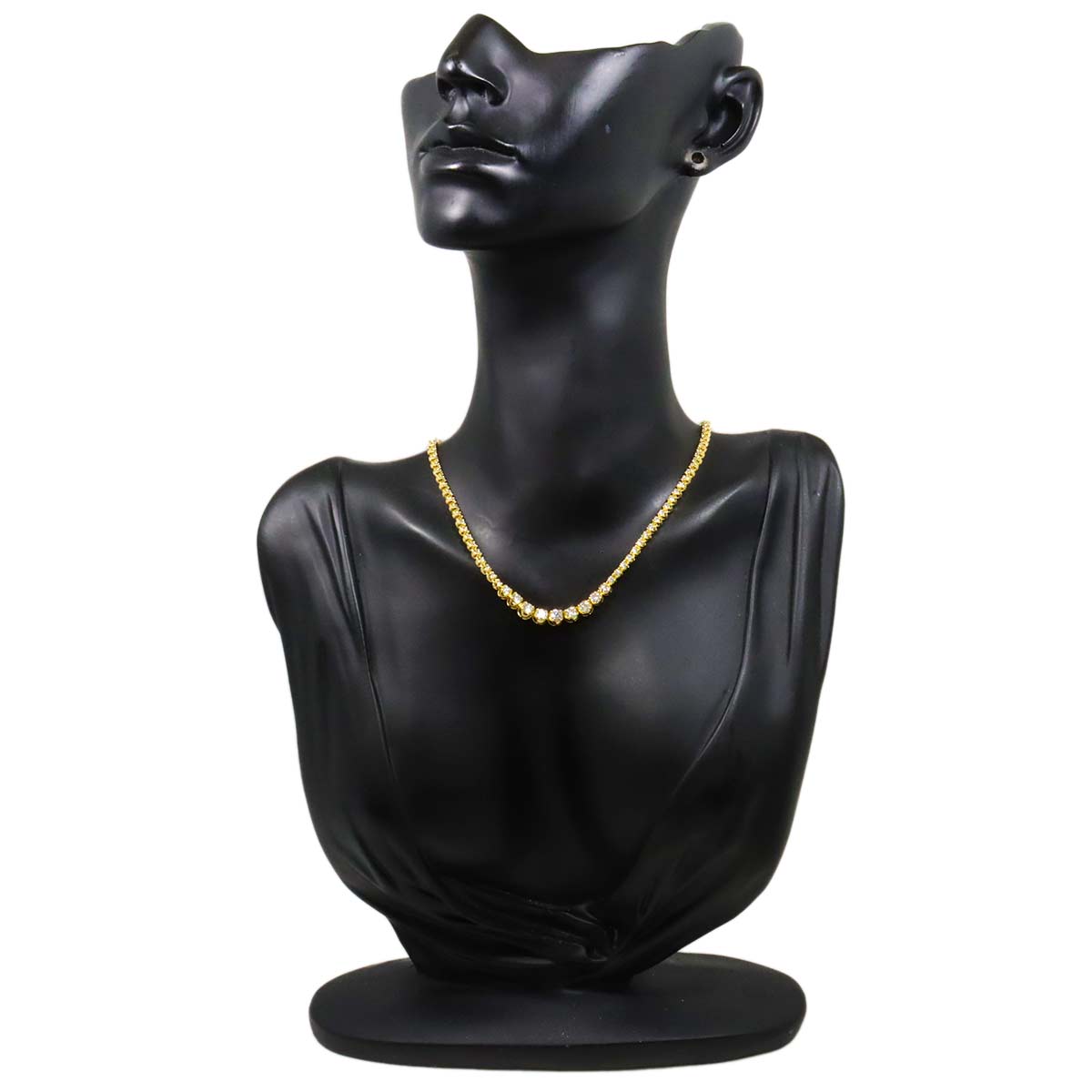 Diamond 3.10ct Necklace 18K YG Yellow Gold 750