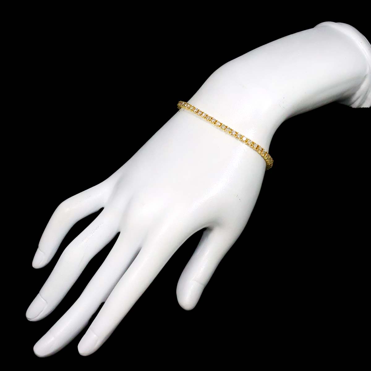 Diamond 3.40ct Bracelet K18 YG Yellow Gold 750