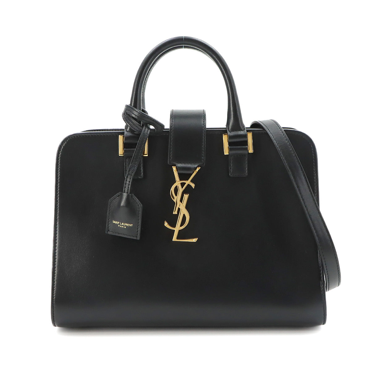 Baby Cabas Hand Shoulder Bag Leather Black 568853