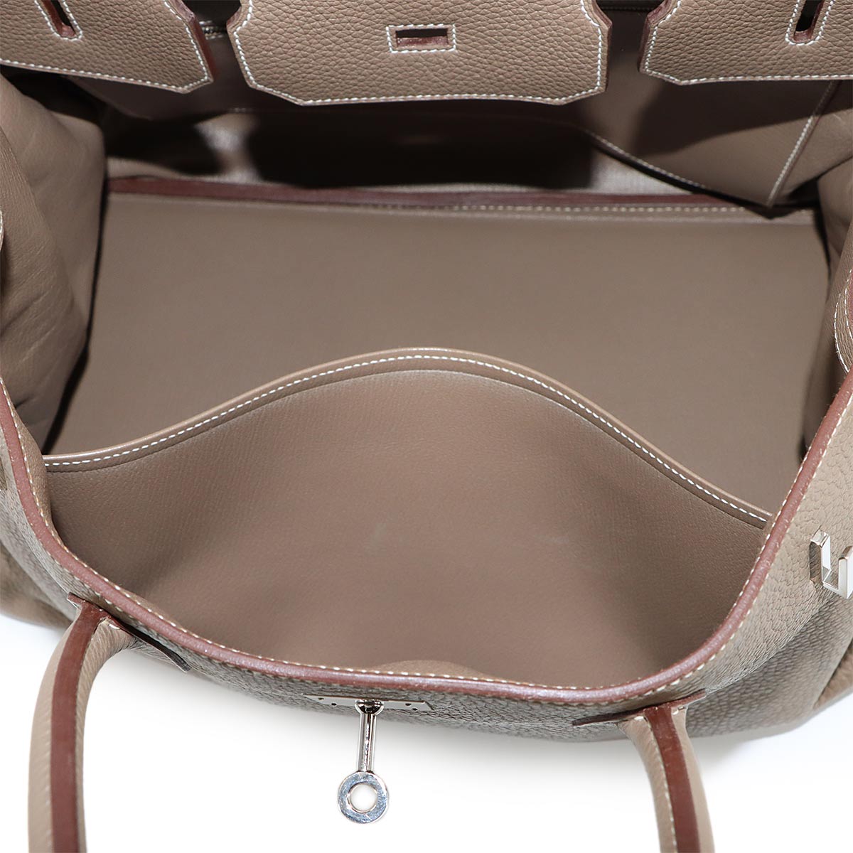 Birkin 40 Togo Etoupe Hand Bag Beige Leather Purse