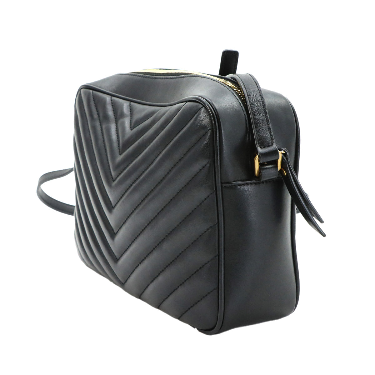 Lou Camera Shoulder Bag Leather Black 612544