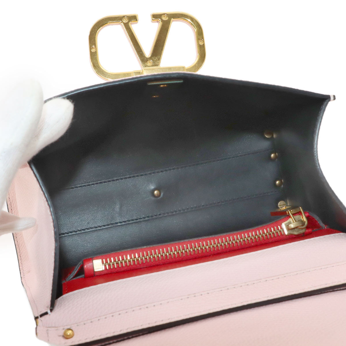 Vsling Hand Shoulder Bag Leather Pink