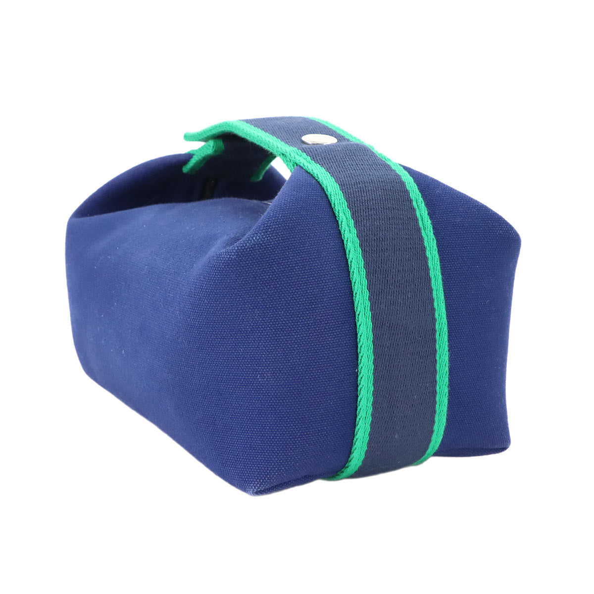 Bride a Brac PM Hand Bag Toile H Blue Marine Green Pouch