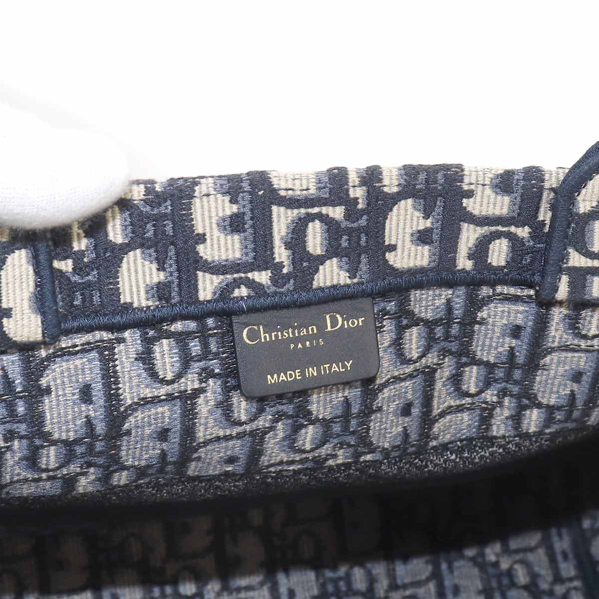 Oblique Book Tote Medium Bag Canvas Navy M1296ZRIW