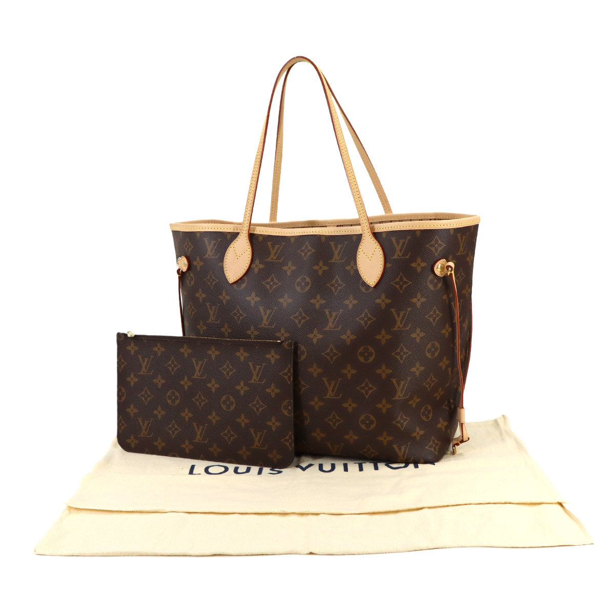 Monogram Neverfull MM Tote Bag Beige M46975 Purse