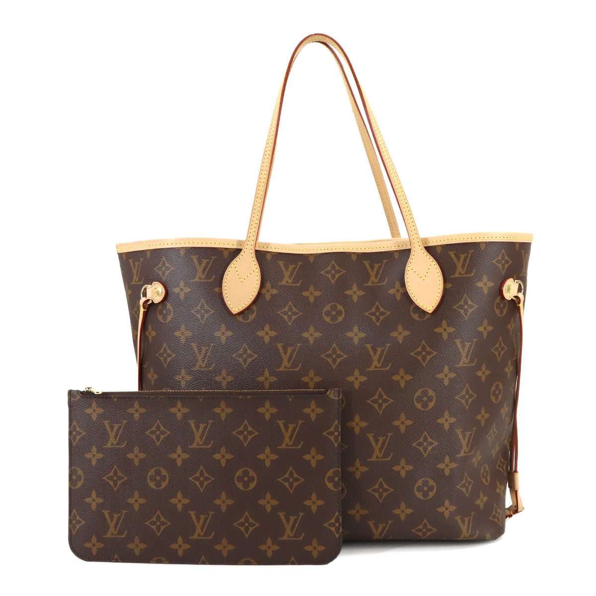 Monogram Neverfull MM Tote Bag Beige M46975 Purse