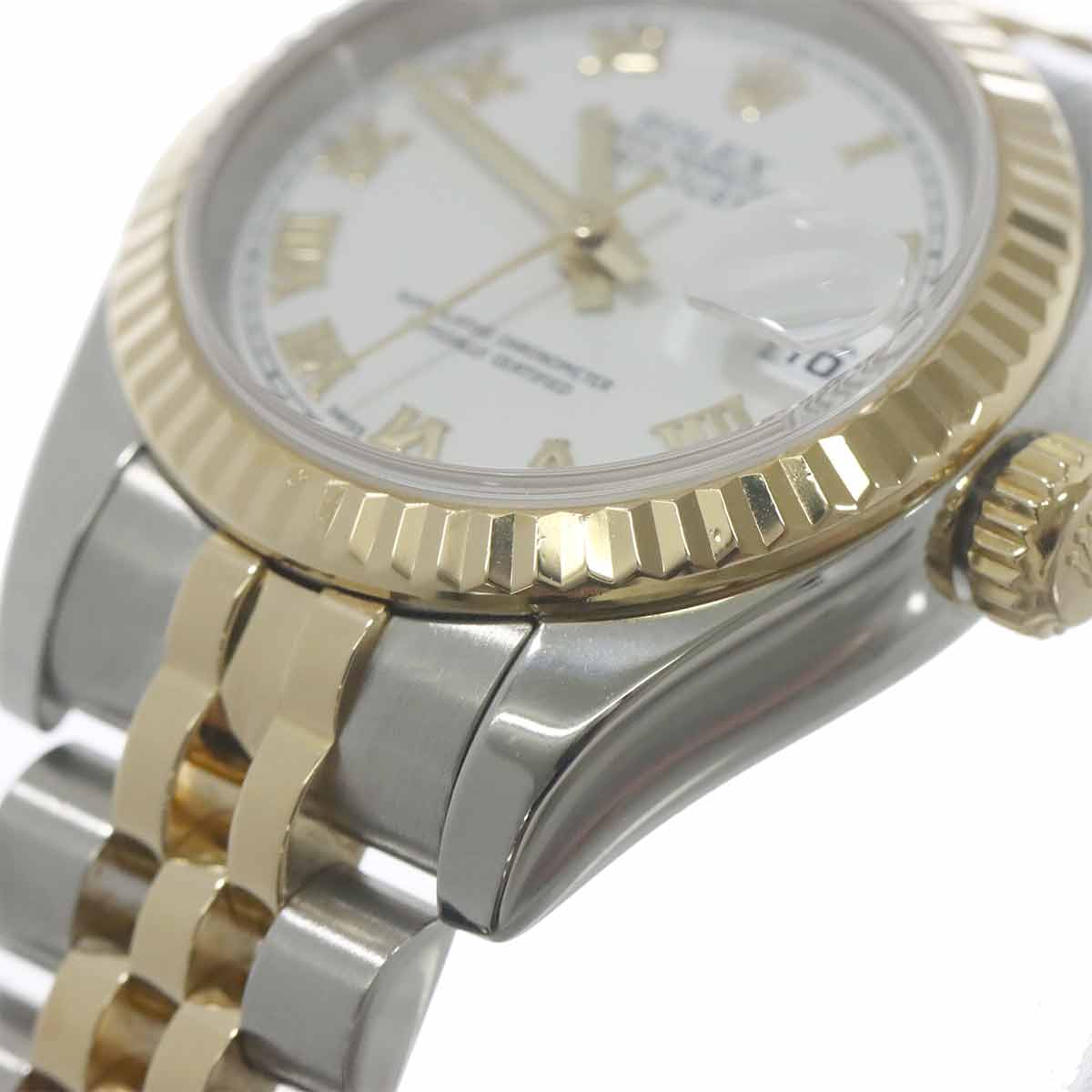 Datejust 179173 Serial D 750 YG White Dial Ladies Watch