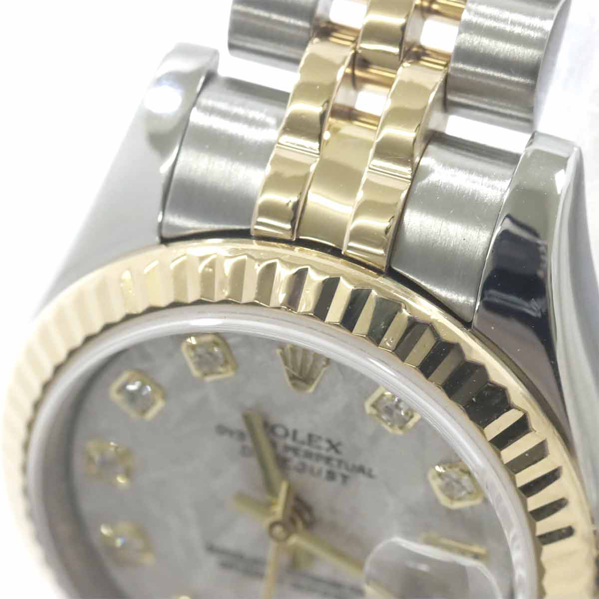 Datejust 179173G Meteorite 10P Diamond K18YG Ladies Watch