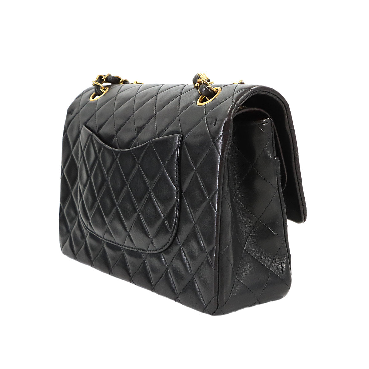 Matelasse 25 Chain Shoulder Bag Leather Black A01112 11.12