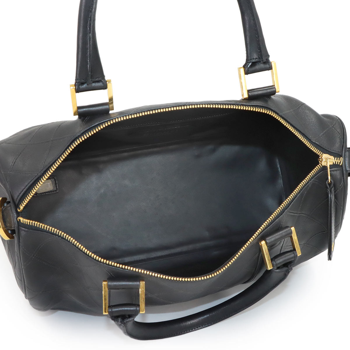 Piccolo 2way Mini Boston Shoulder Bag Leather Black Purse