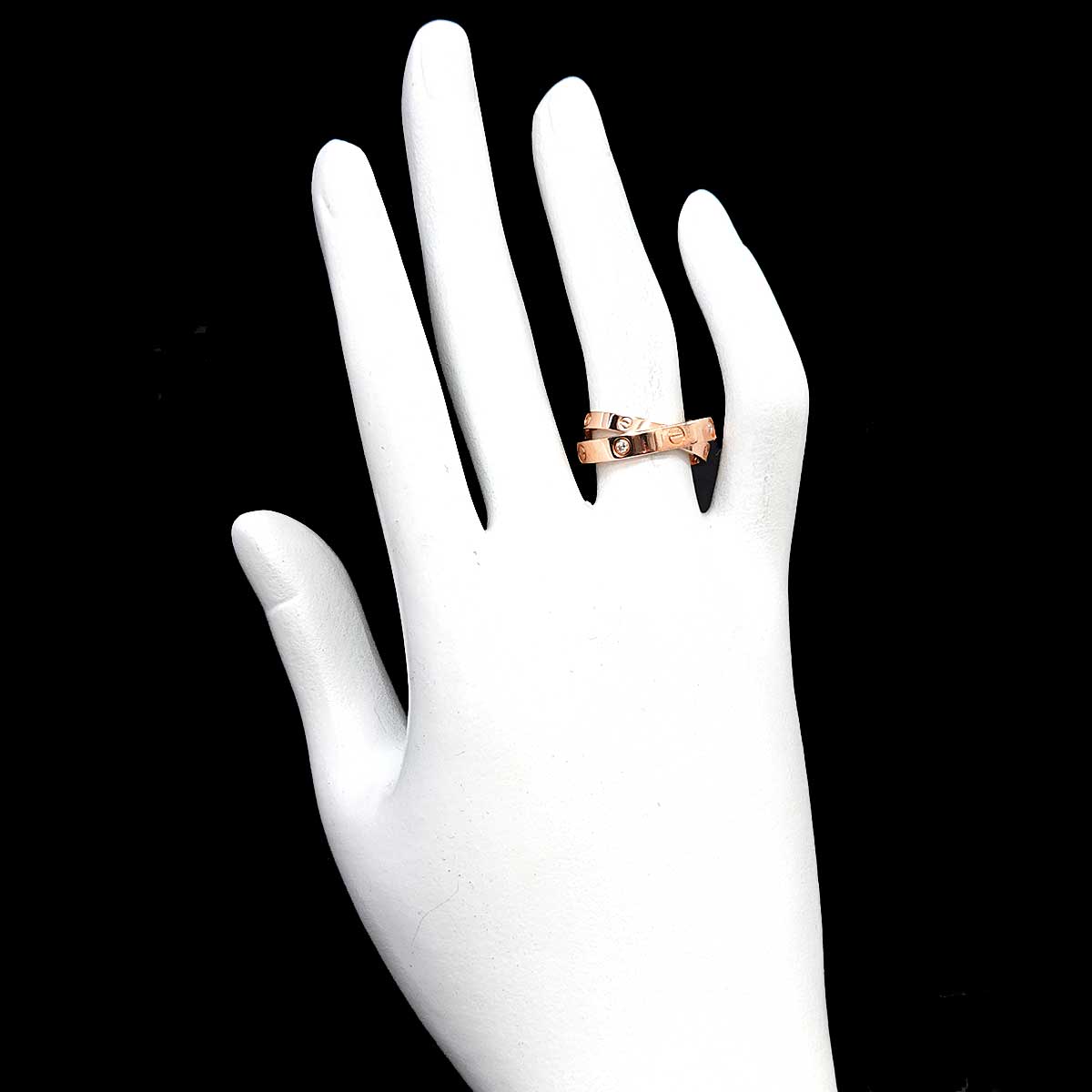 Be LOVE Diamond 6P Ring 18K PG 750 Size51 5.5-5.75(US)