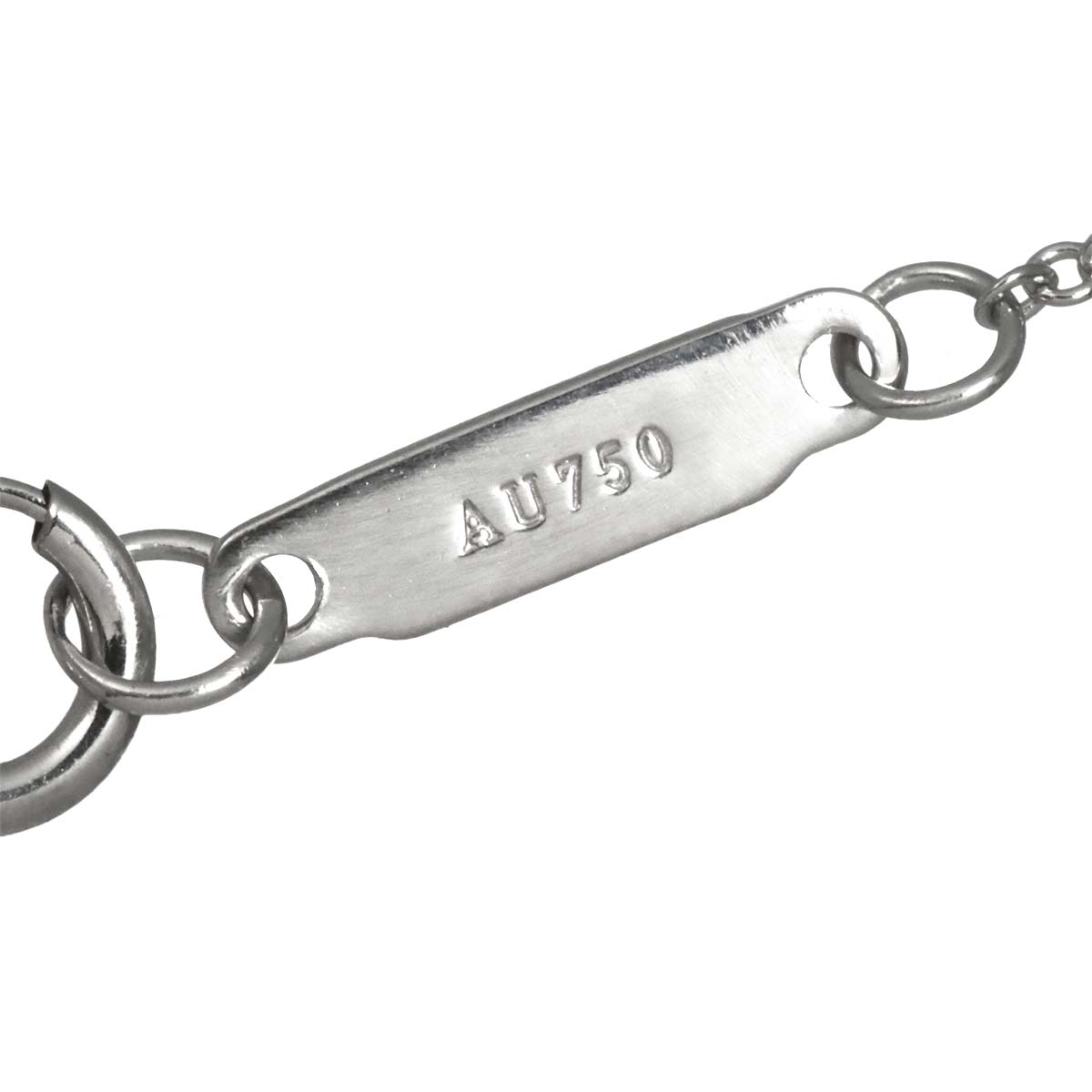 T Smile Diamond Necklace SM 18K White Gold 750