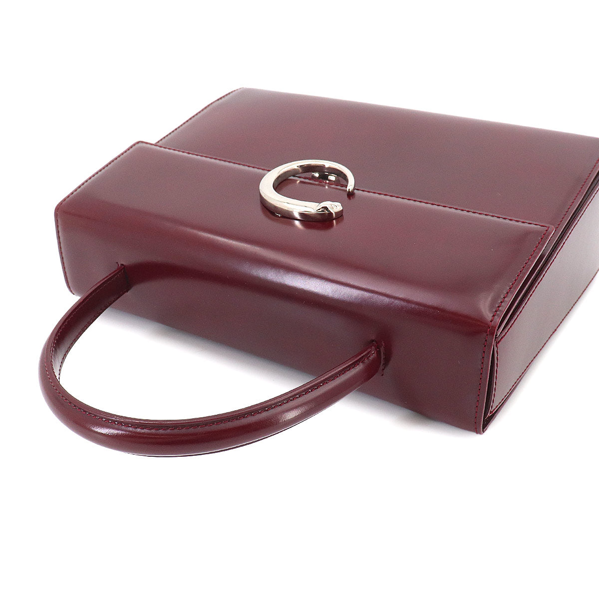 Panthere Hand Bag Leather Bordeaux Purse